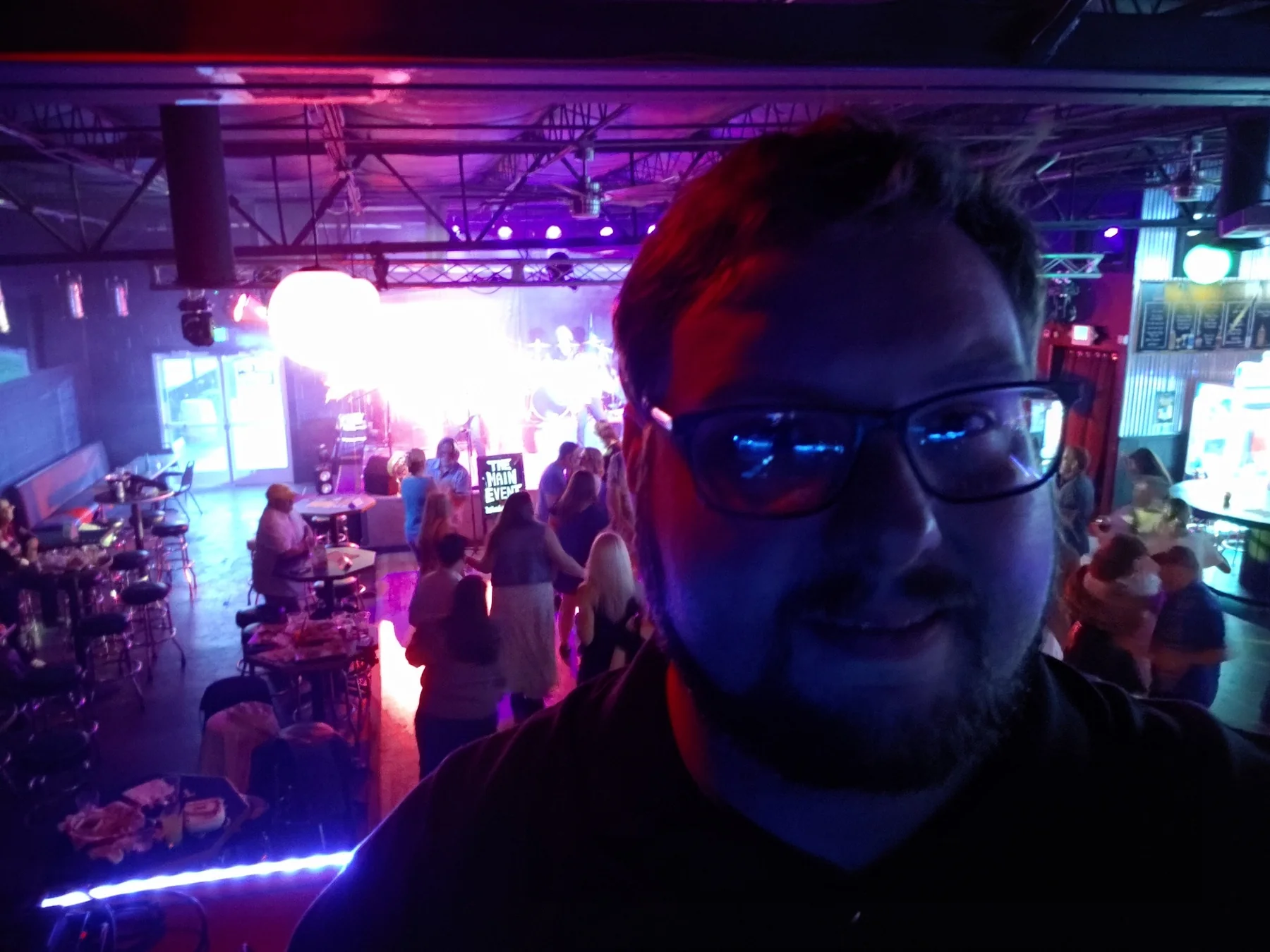 Eric at a local live music event. Photo from Syncopainted's own archive.